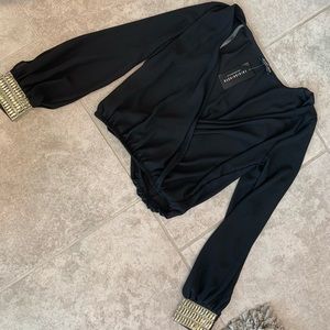 Long sleeve black blouse